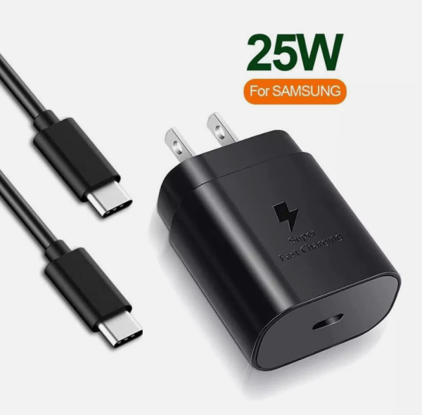 Samsung 25W Super Fast Charging Charger With USB Cable